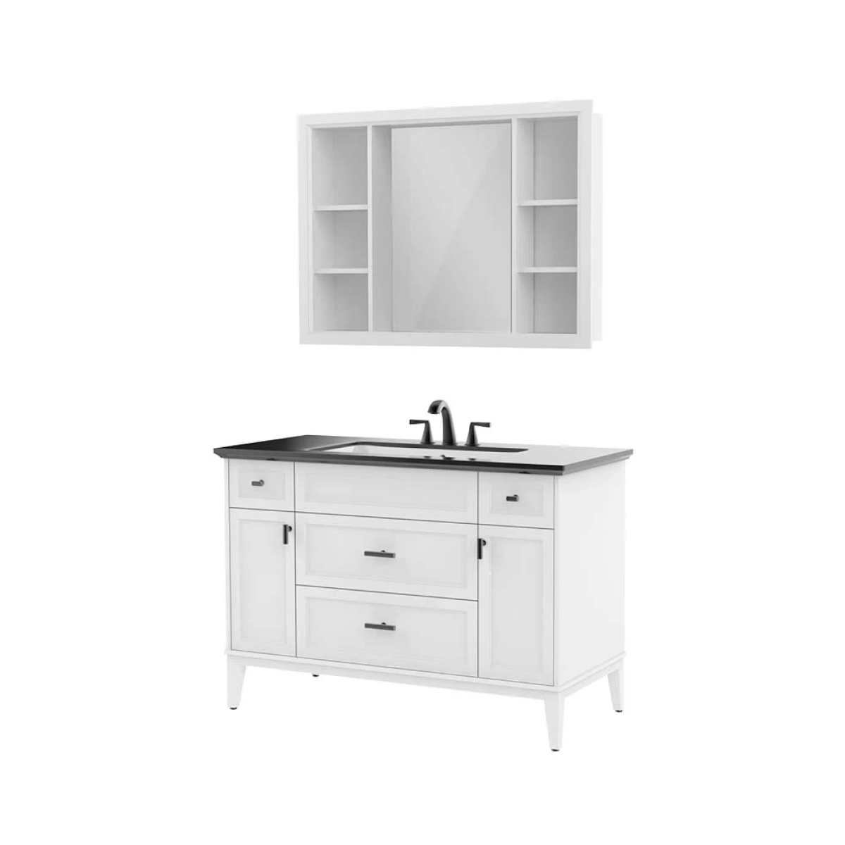 Tủ đựng đồ phòng tắm bằng gỗ nguyên khối HBT101003N-120