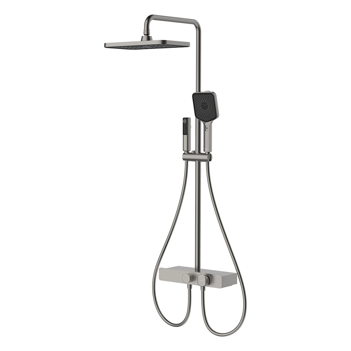 Sen cây nóng lạnh HEGII HMF135-333-SH – PVD ghi xám cao cấp, vòi xịt độc lập, bát sen trần 320mm