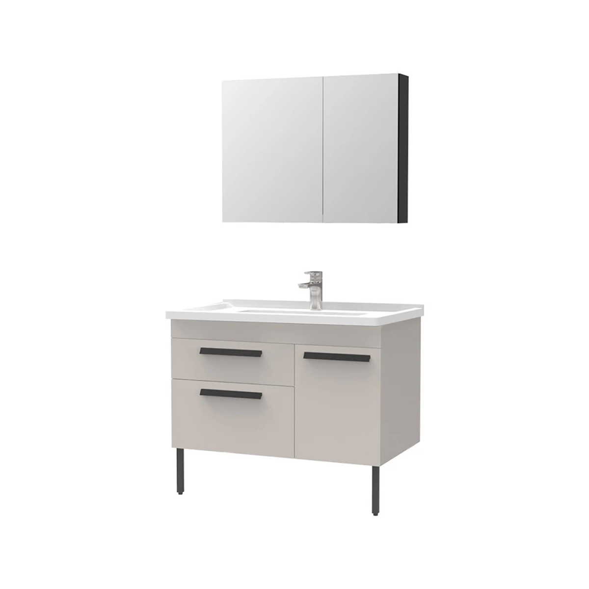 Tủ chậu lavabo HEGII HBA506035N-100 – Khung kim loại cao cấp, hoàn thiện 3D, lưu trữ thông minh