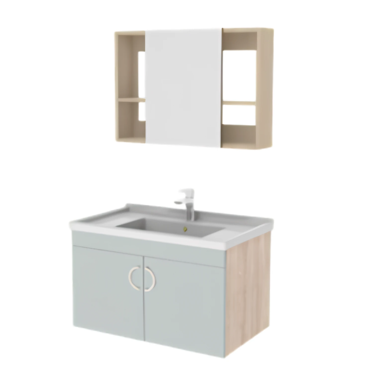 Tủ chậu lavabo HEGII BC6029-080A – Thiết kế phối màu hiện đại, trẻ trung