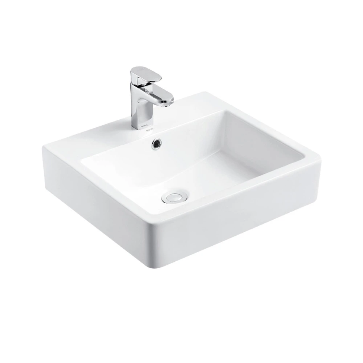 Chậu lavabo đặt bàn HEGII HC10451-050 – Thiết kế vuông hiện đại, tinh gọn