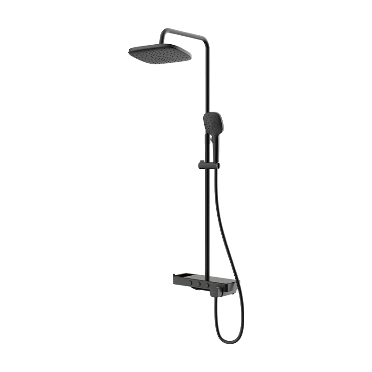 Sen cây nóng lạnh HEGII HMF115-333A-BC – PVD đen hiện đại, dẫn nước ẩn, bát sen vuông 290mm