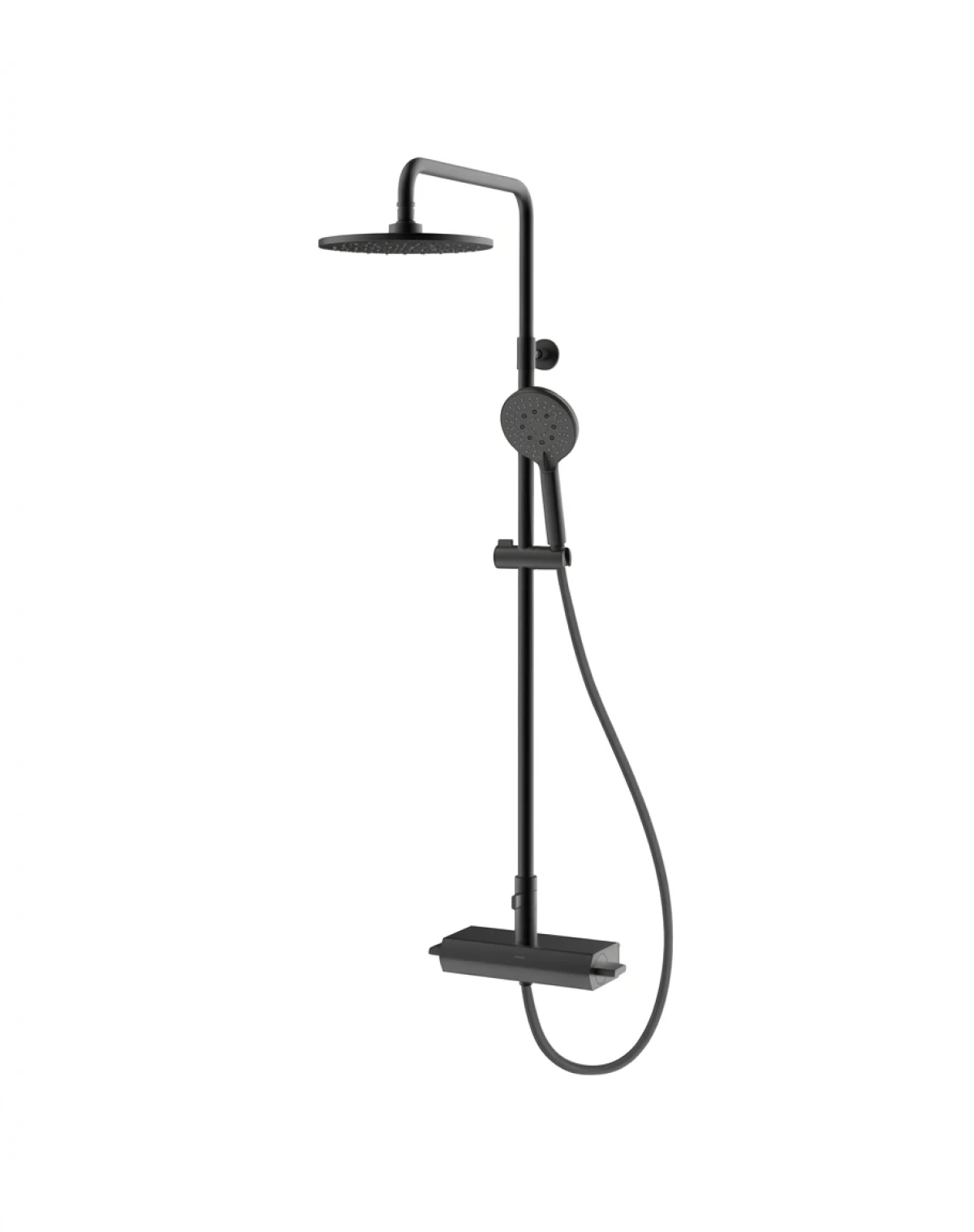 Sen cây nóng lạnh HEGII HMF138-333-BC – PVD đen hiện đại, kệ chứa đồ tích hợp, thiết kế tối giản
