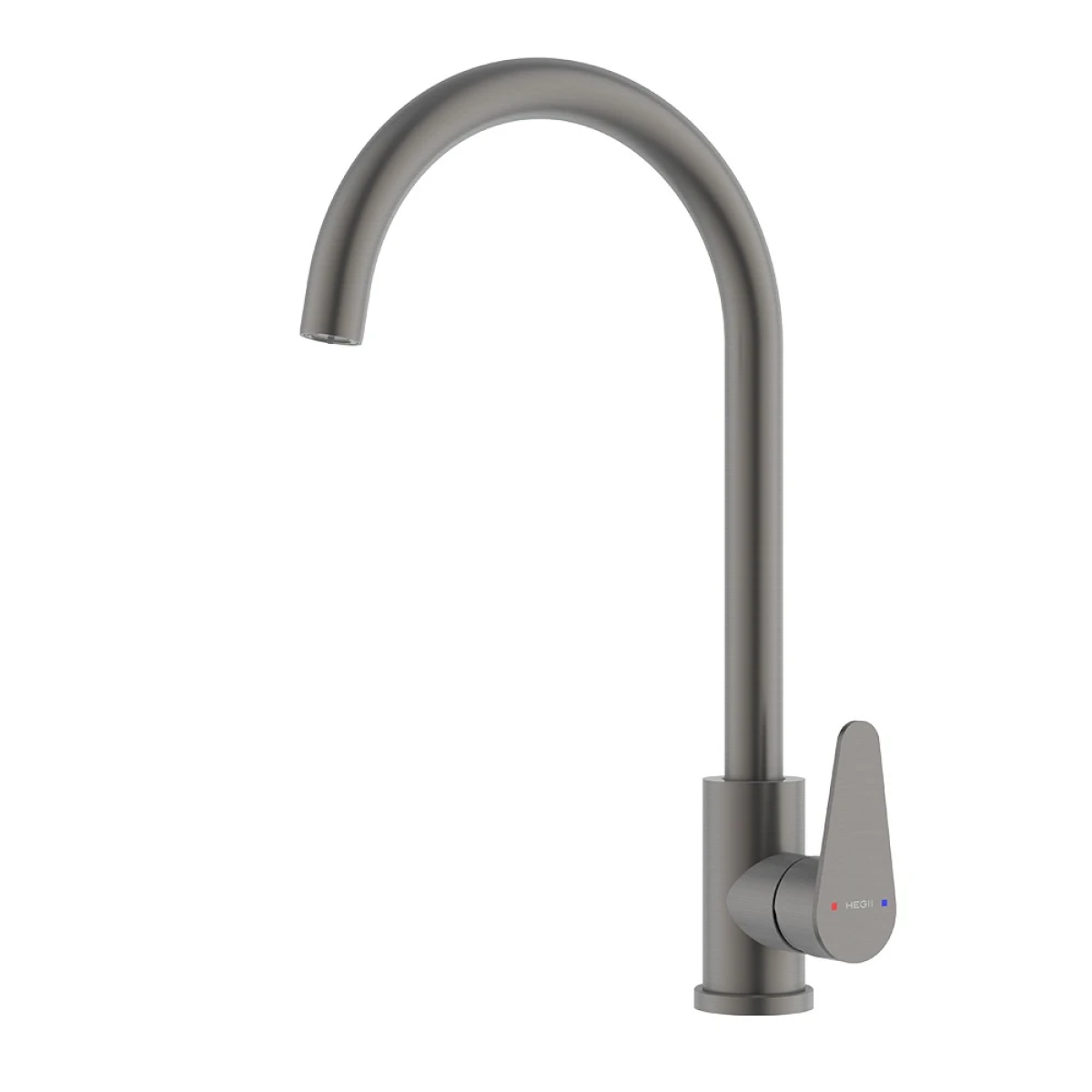 Vòi bếp HEGII LML120-411-SN – Inox 304, mạ PVD xám xước, xoay 360°
