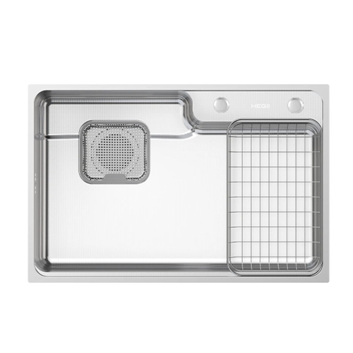 Chậu rửa bát HEGII LMB120-070 – Inox 304 dày 3mm, phủ nano kháng khuẩn, thoát nước bên hông thông minh