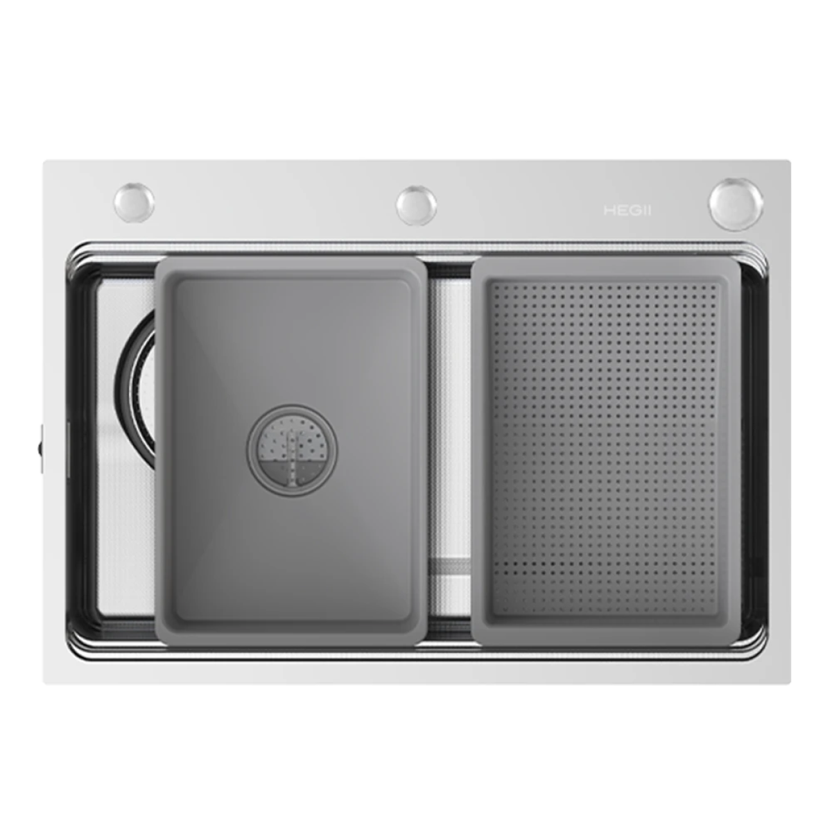 Chậu rửa bát HEGII LMB122-071 – Inox 304 dày 3mm, phủ nano kháng khuẩn, thiết kế thoát nước vi dốc thông minh