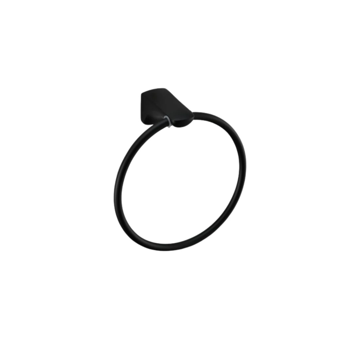 Vòng treo khăn HEGII HMP808-14-BC – Giá treo khăn phòng tắm cao cấp, hợp kim kẽm bền bỉ, hoàn thiện đen mờ hiện đại