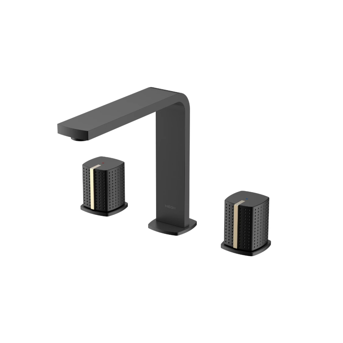 Vòi lavabo HEGII HMF161-132-BC – Vòi lavabo cao cấp mạ PVD đen, thiết kế tối giản hiện đại, vận hành êm ái