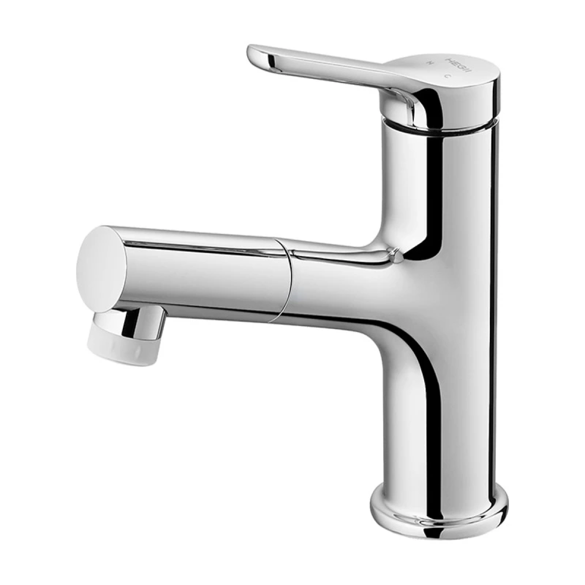 Vòi lavabo dây rút HEGII HMF2500-070 – Vòi lavabo rút kéo chrome hiện đại cao cấp