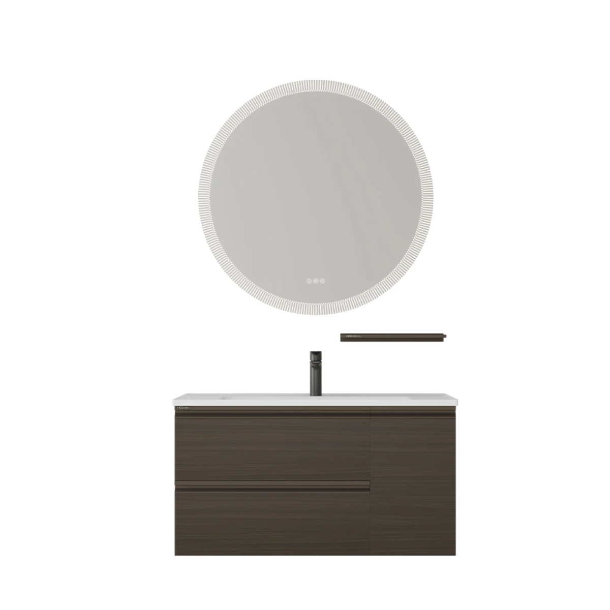 Tủ chậu lavabo HEGII BC6551J-100C2 – Phong cách Ý tối giản, lưu trữ thông minh, gương LED cảm ứng