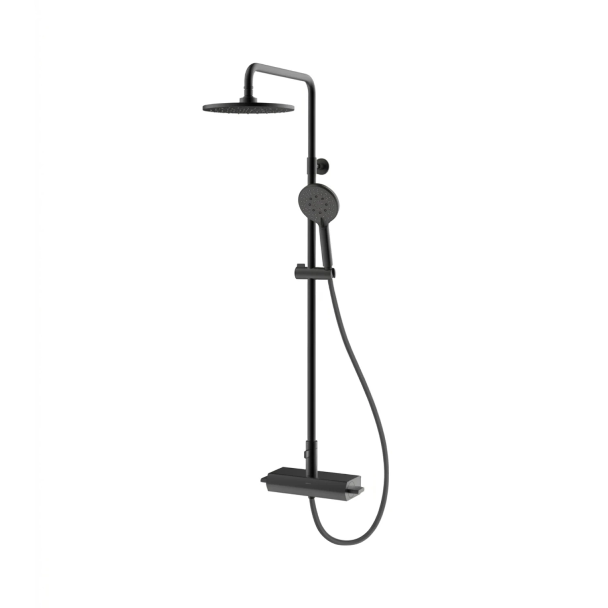 Sen cây nóng lạnh HEGII HMF138-333-BC – PVD đen hiện đại, kệ chứa đồ tích hợp, thiết kế tối giản