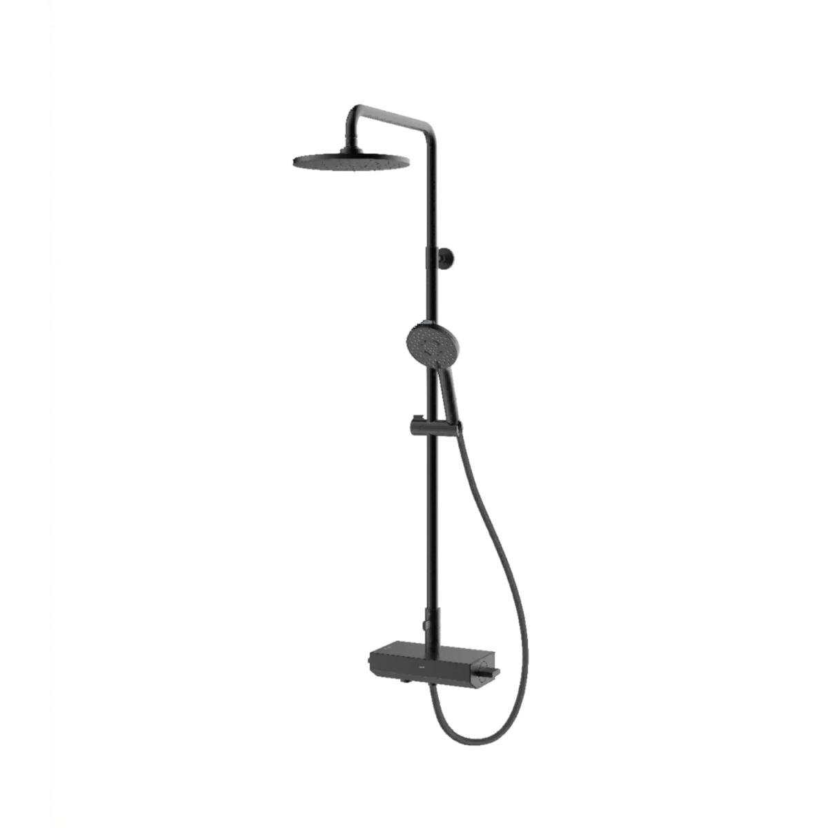 Sen cây nóng lạnh HEGII HMF155-333-BC – PVD đen hiện đại, kệ chứa đồ tích hợp, thiết kế dẫn nước ẩn