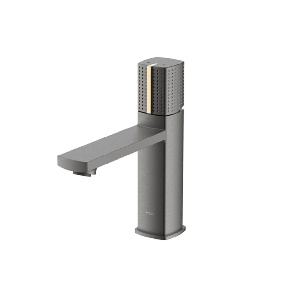 Vòi lavabo HEGII HMF161-111-SN – Vòi lavabo cao cấp mạ PVD ghi xám xước, thiết kế hiện đại sang trọng
