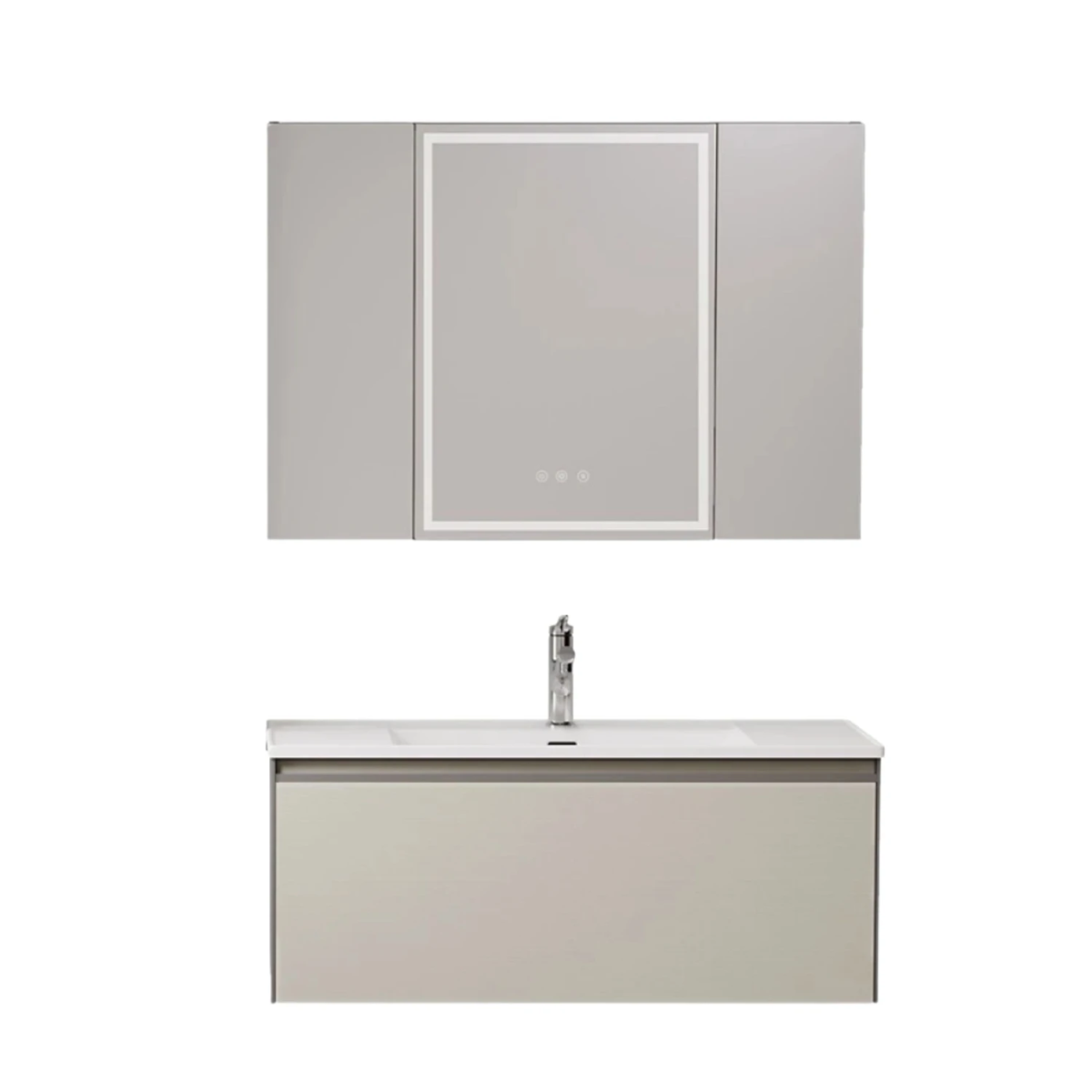 Tủ chậu lavabo HEGII BC6199-100 – Gương thông minh, lưu trữ 3.0, thiết kế cao cấp hiện đại