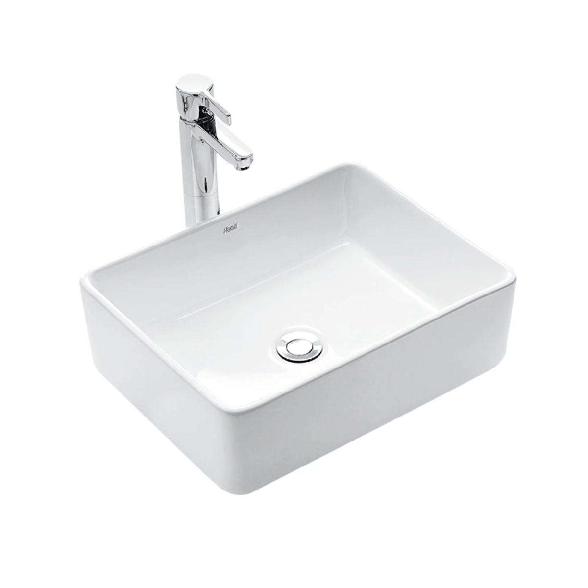 Chậu lavabo HEGII HC10330-057 – Thiết kế hình chữ nhật tối giản, lòng chậu sâu, dễ vệ sinh