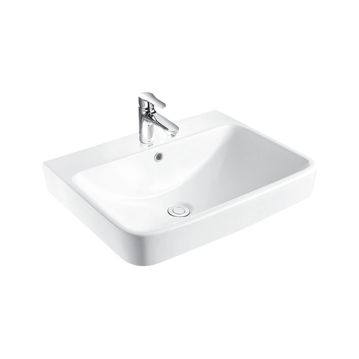 Chậu lavabo nghệ thuật HEGII HC10541-060 – Thiết kế vuông sang trọng, lòng chậu sâu, dễ vệ sinh