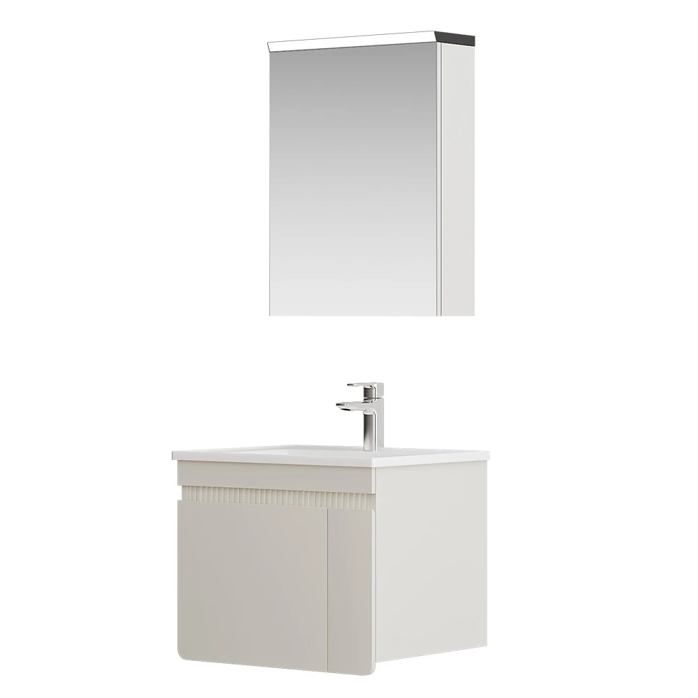 Tủ chậu lavabo HEGII BC6520S-060C2 – Phong cách Pháp, thiết kế bo cong tinh tế, gương LED cảm ứng
